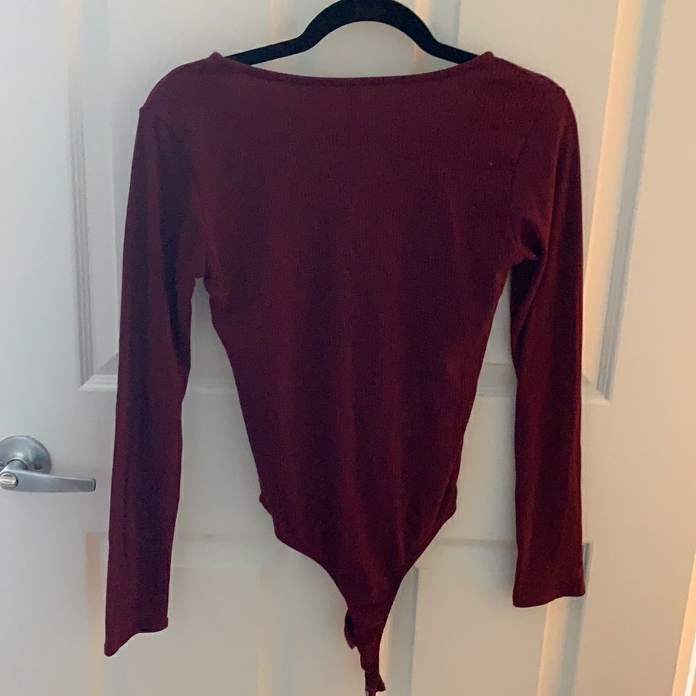 Lulus Basics Maroon Body Suite - Picture 2 of 3